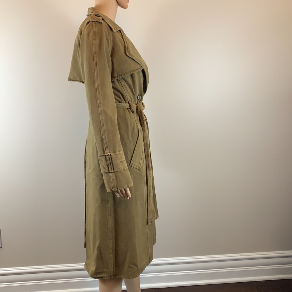 Le Superbe Delon Tan Twill Trench Coat - Picture 7 of 9